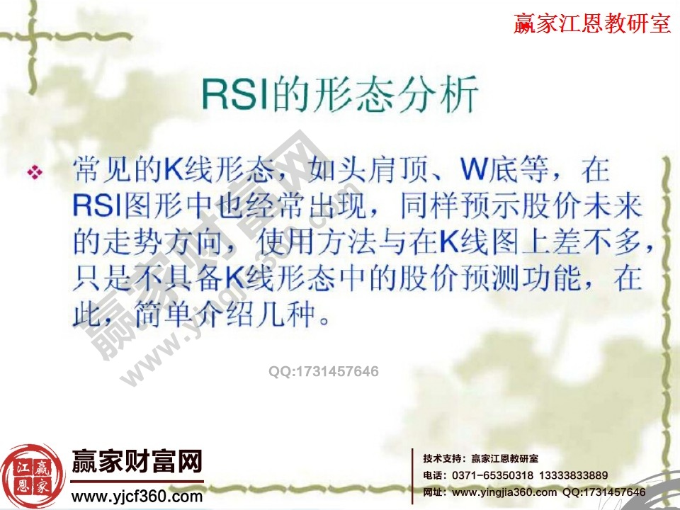 rsi的形態(tài)分析