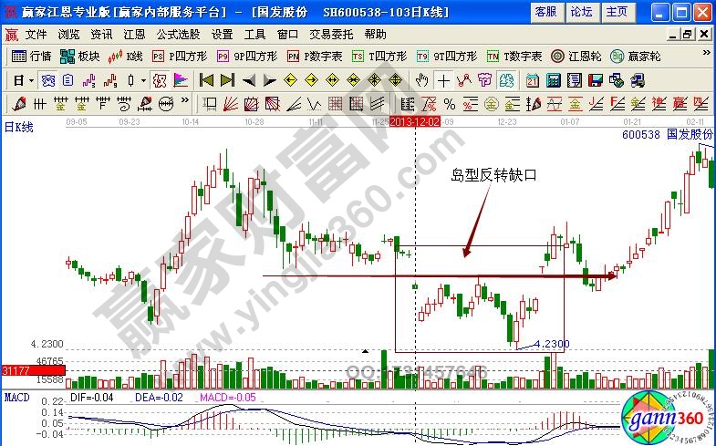 國(guó)發(fā)股份600538缺口理論