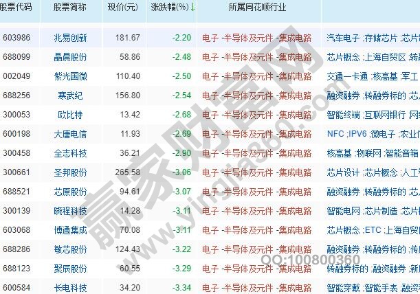 集成電路上市公司